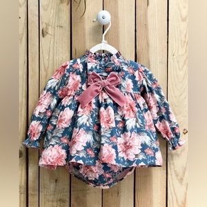 Floral Navy Girls Dress 48M